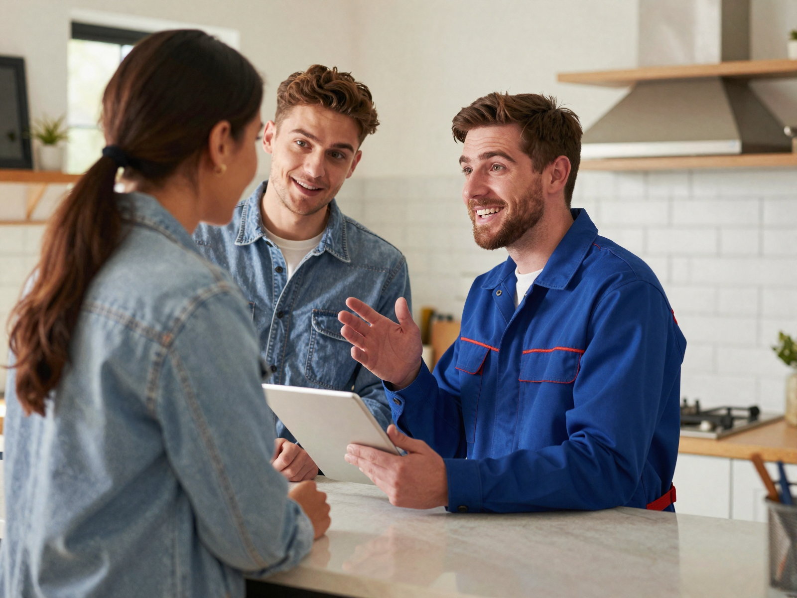 Professional electrician performing panel inspection
